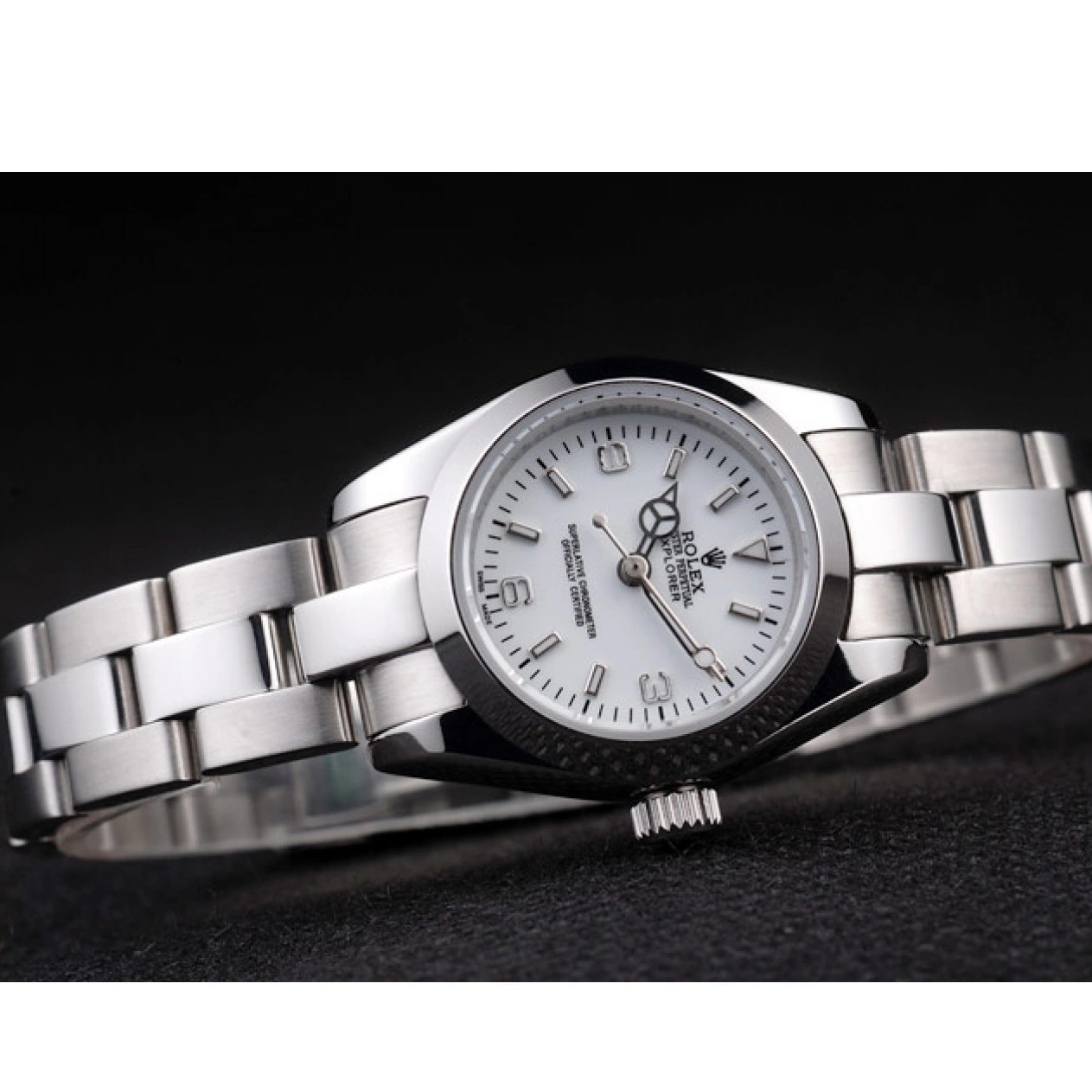 Good Copy Rolex Watches Explorer Dial White Stainless Polished Steel 98088 Rolex 0730
